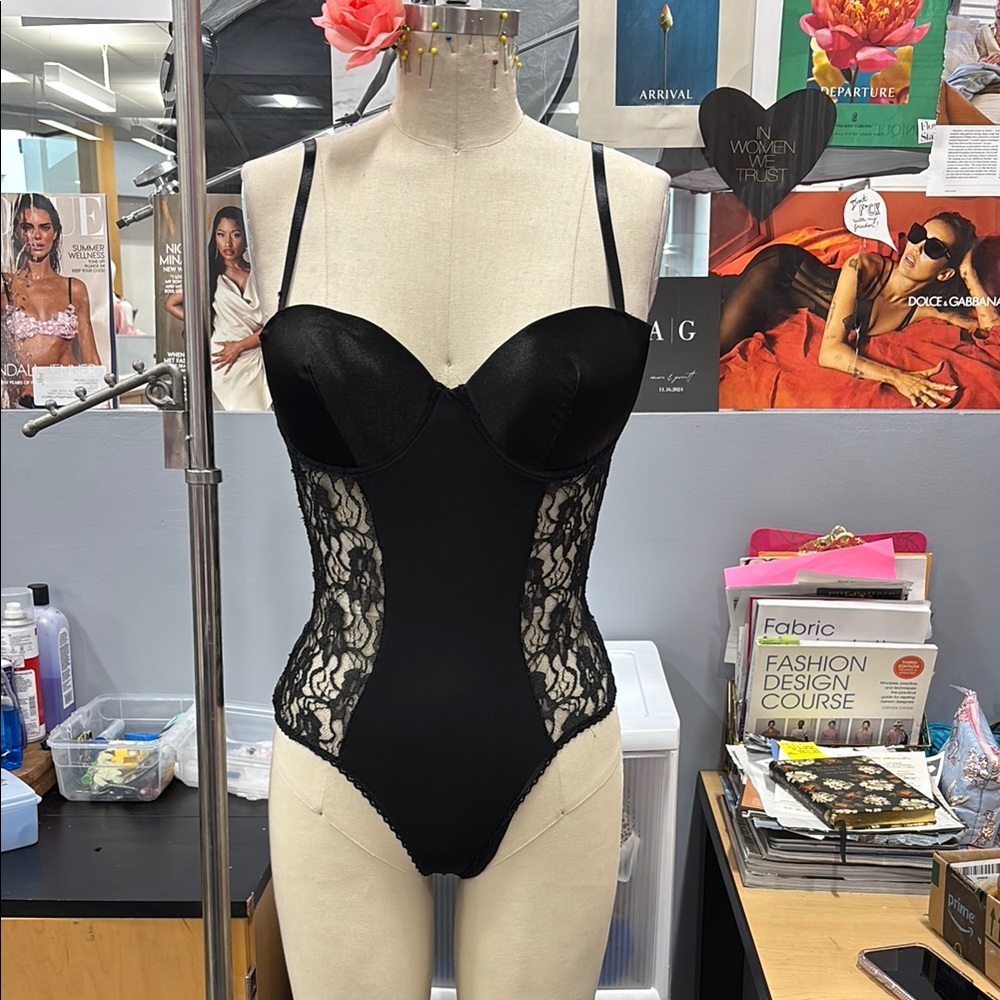 Elegant Black Lace Bodysuit
